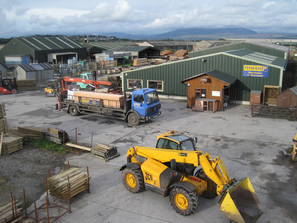 Photograph of the yard at Penkiln Timber and Builders Merchants